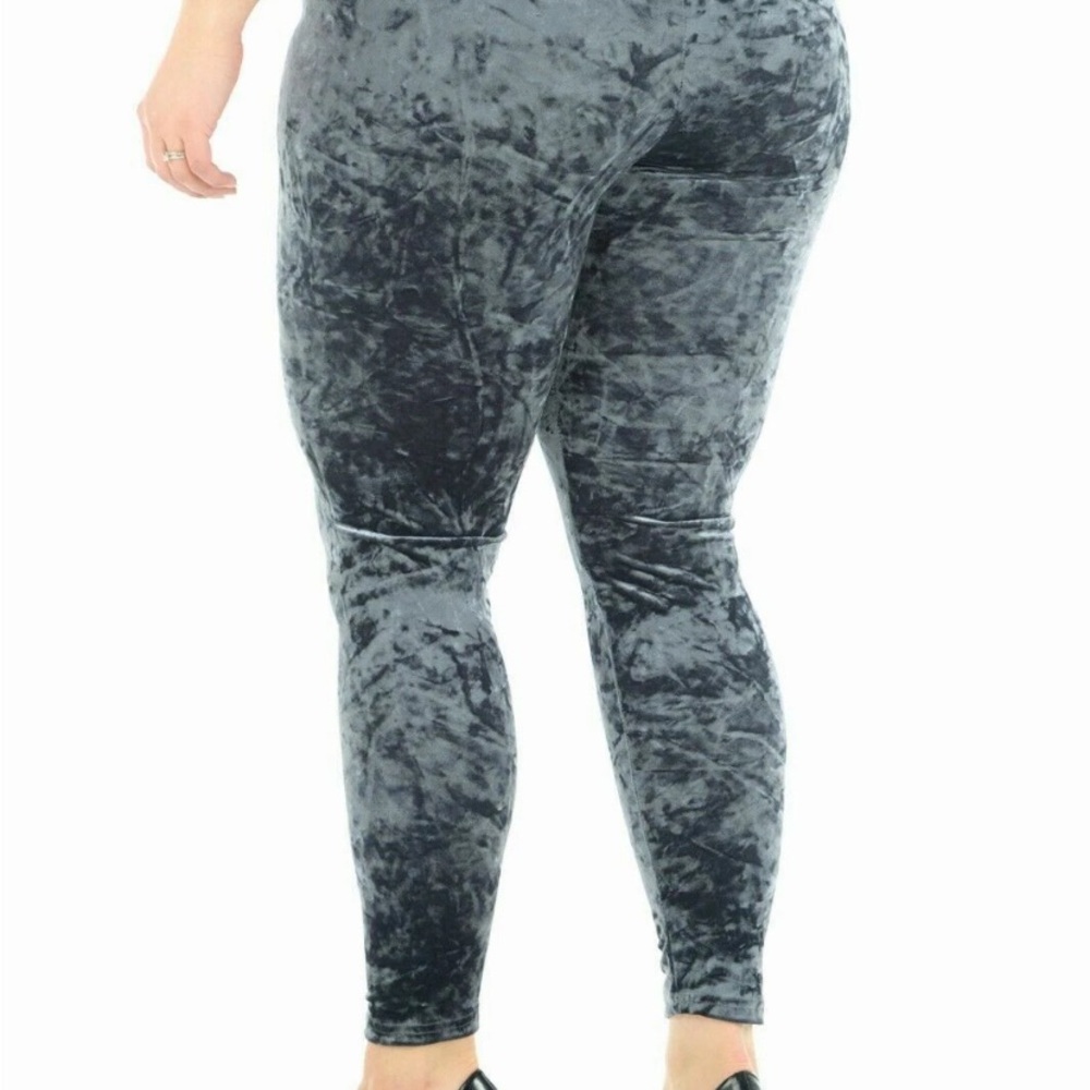 Torrid silver Crushed Velvet Leggings in